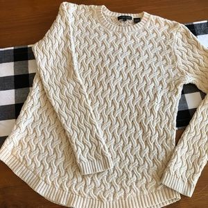 Jeanne Pierre Basket Weave Cable Knit Sweater